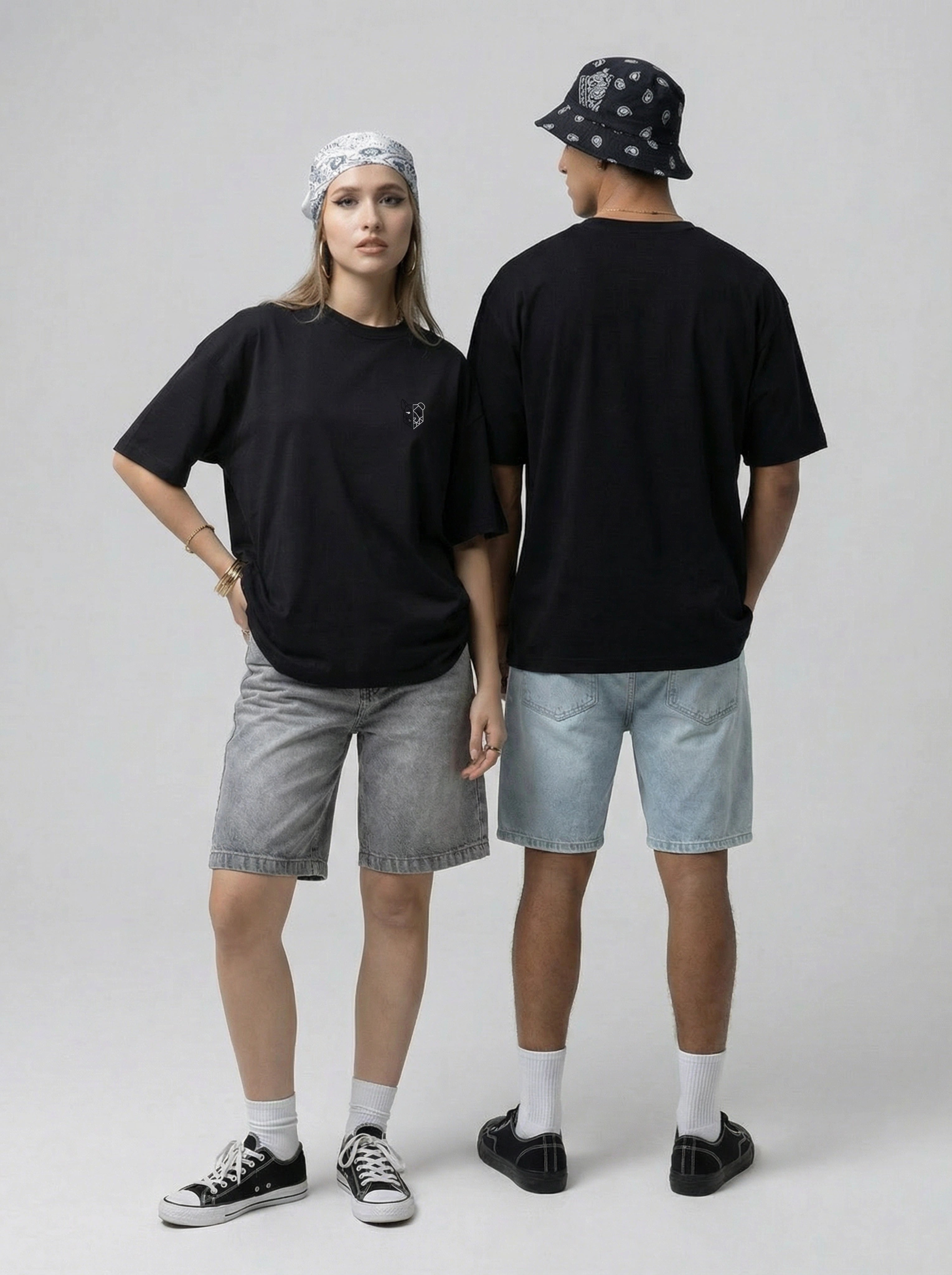 Elongated Oversize T-shirt (Black)