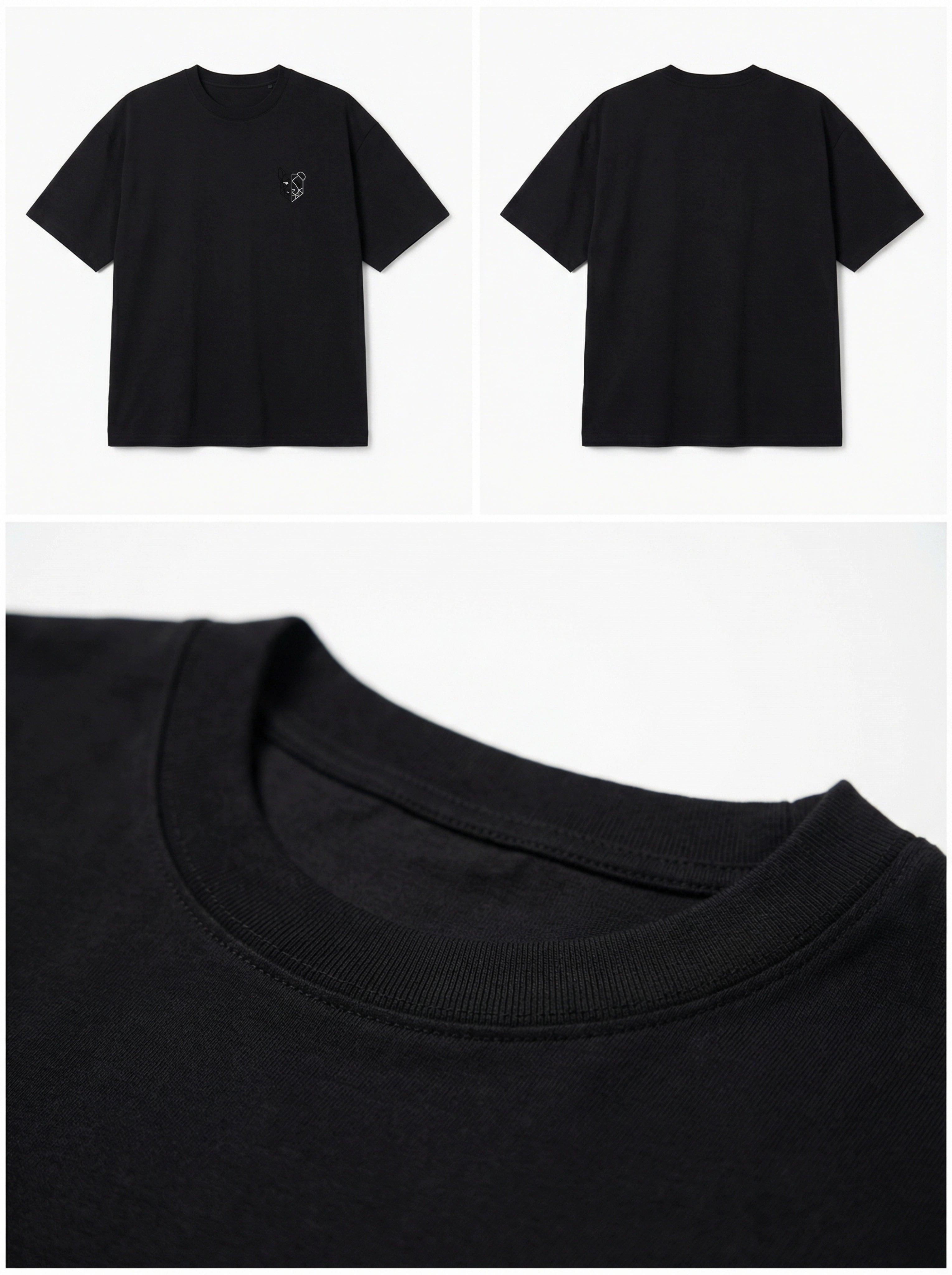 Elongated Oversize T-shirt (Black)