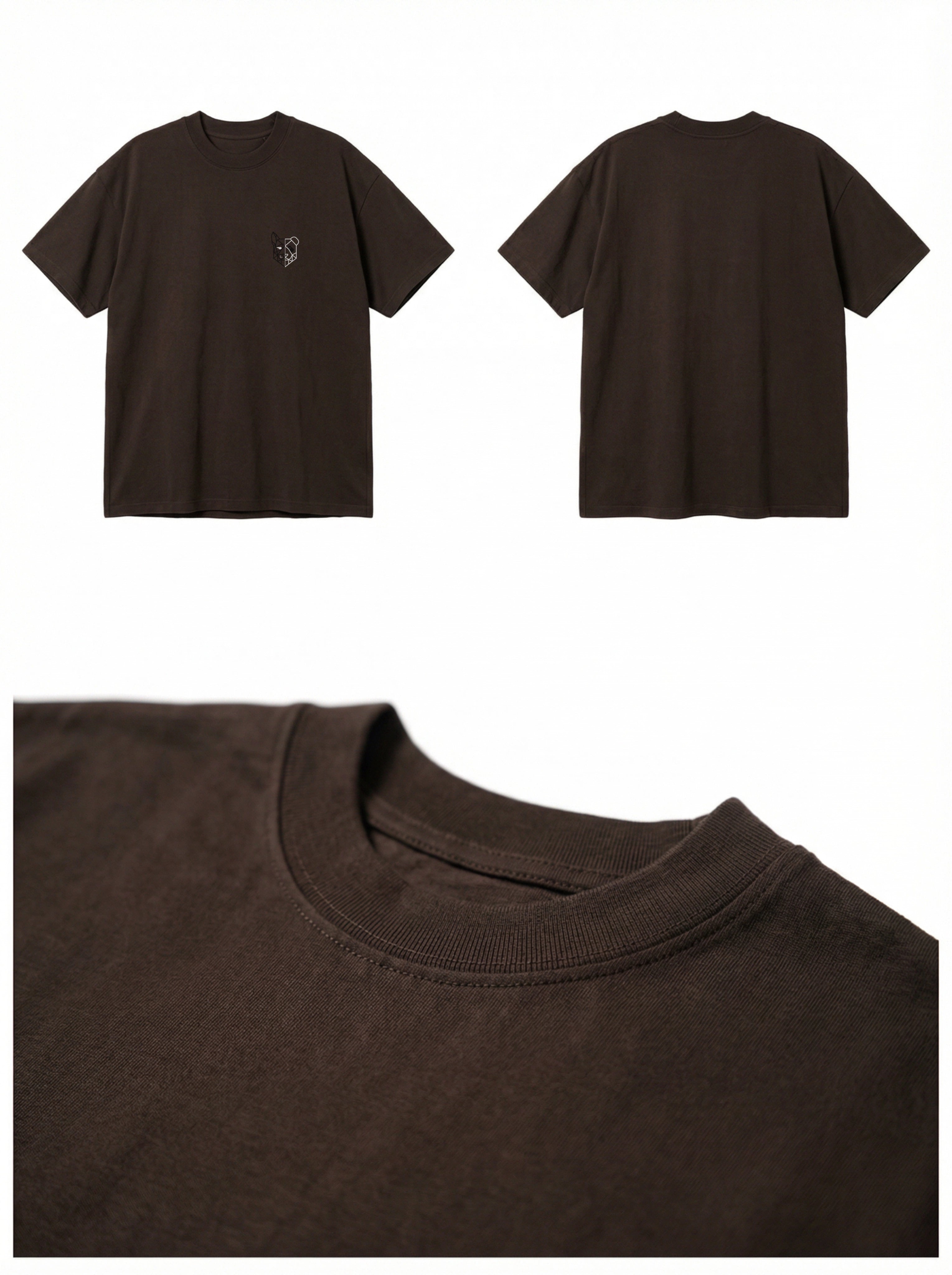 Elongated Oversize T-shirt (Brown)