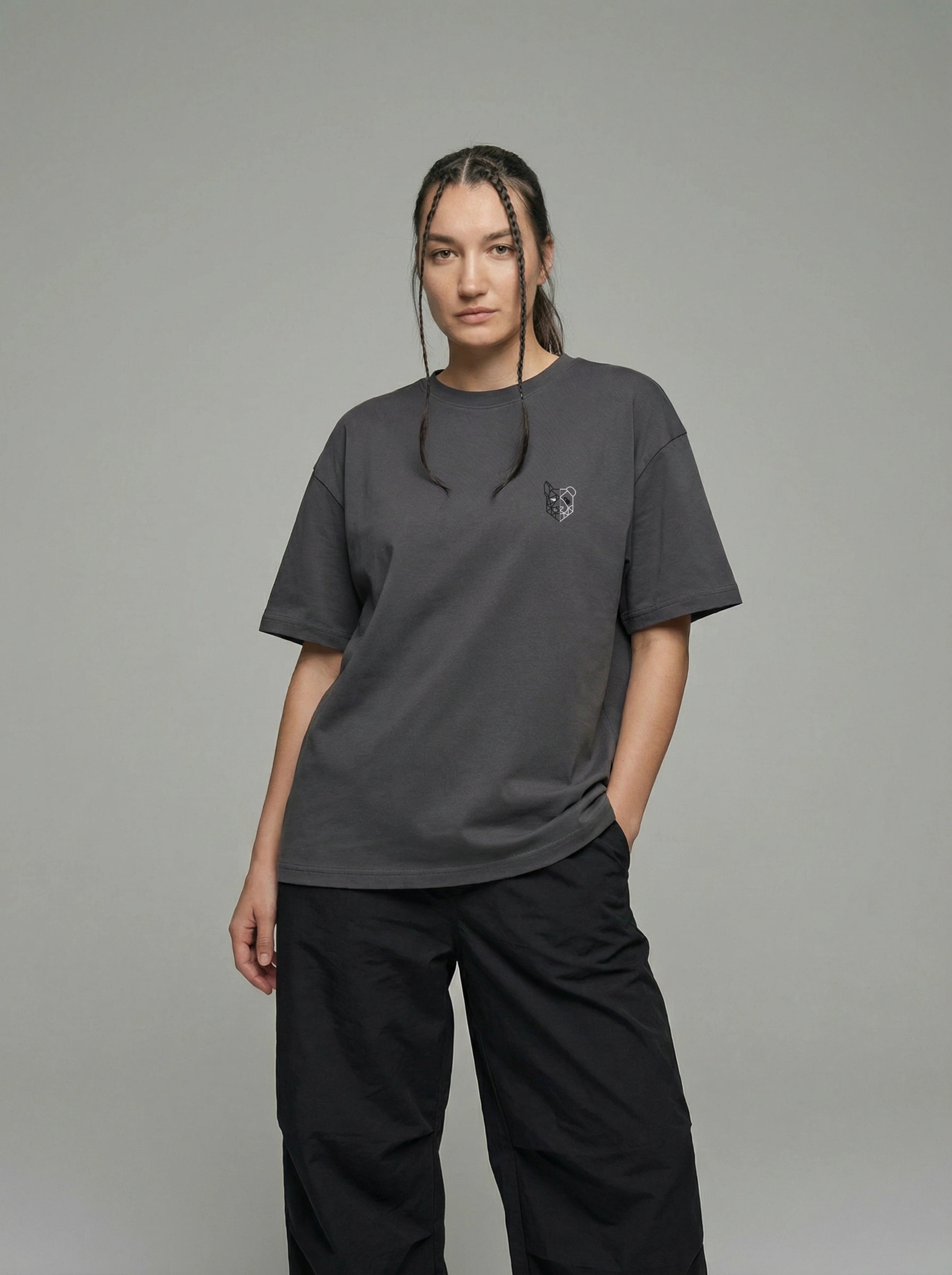 Elongated Oversize T-shirt (Gray)