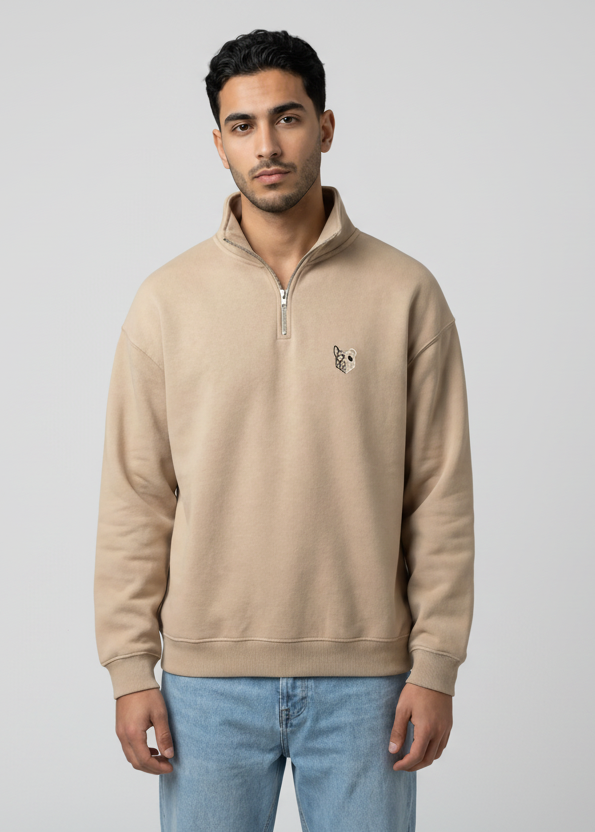 كنزة بسحاب ربعي (بيج)